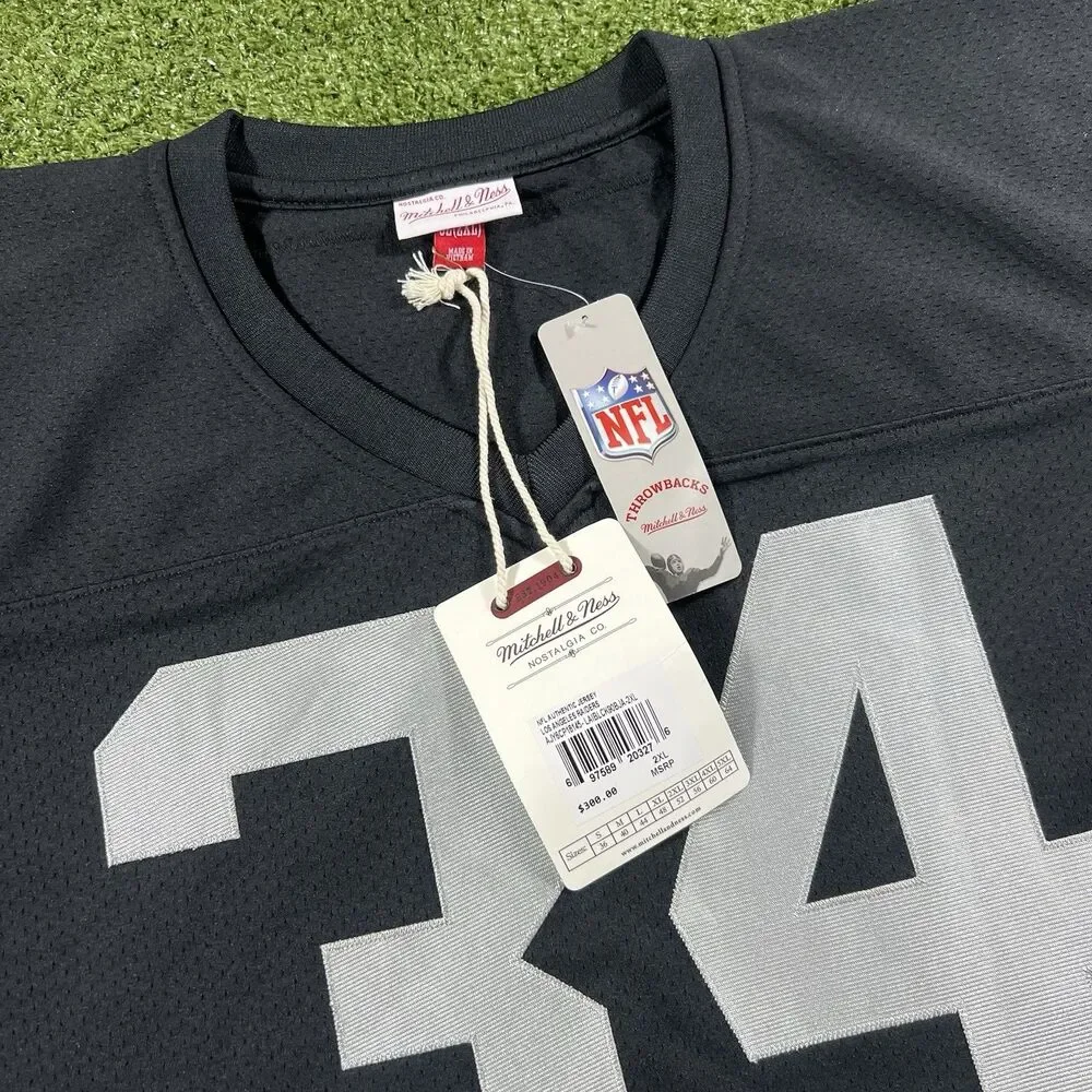 Bo Jackson 1990 LA Los Angeles Raiders Mitchell & Ness Jersey Size 2XL